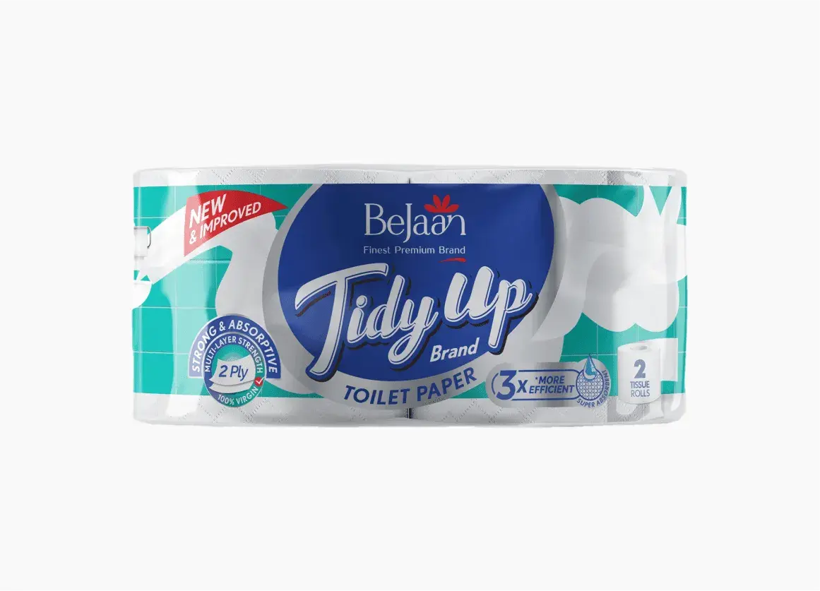 BeJaan New & Improved Tidy Up 2-Ply Toilet Paper Roll Twin