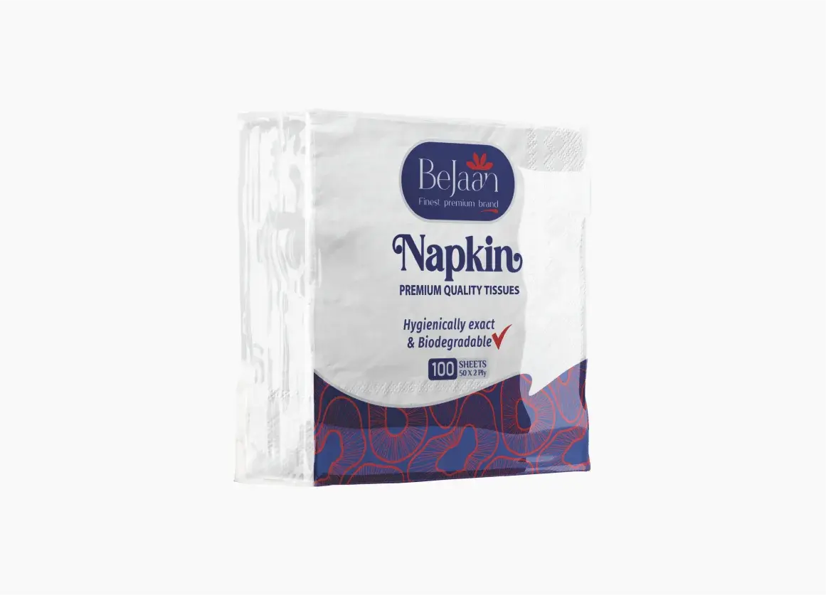 BeJaan 2-Ply Napkin Premium Quality Tissues (50×2) 100 Sheets