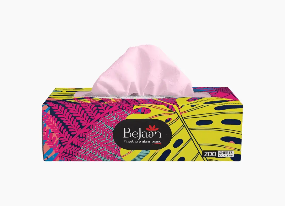 BeJaan 2-Ply Non-Perfumed Multicolour Luxury Facial Tissues