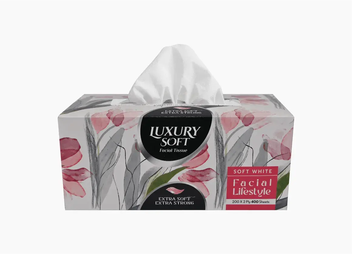 Luxury Soft 2-Ply Soft White Facial Lifestyle Extra Strong Tissues