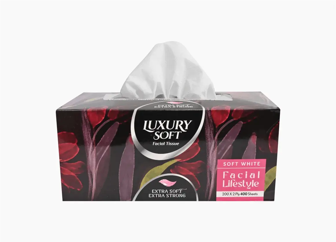 Luxury Soft 2-Ply Soft White Facial Lifestyle Extra Strong Tissues