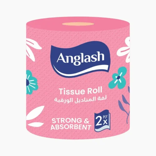 Anglash 2-Ply Pop-Up Facial Tissue Pink Box (150 Pulls – 300 Sheets)